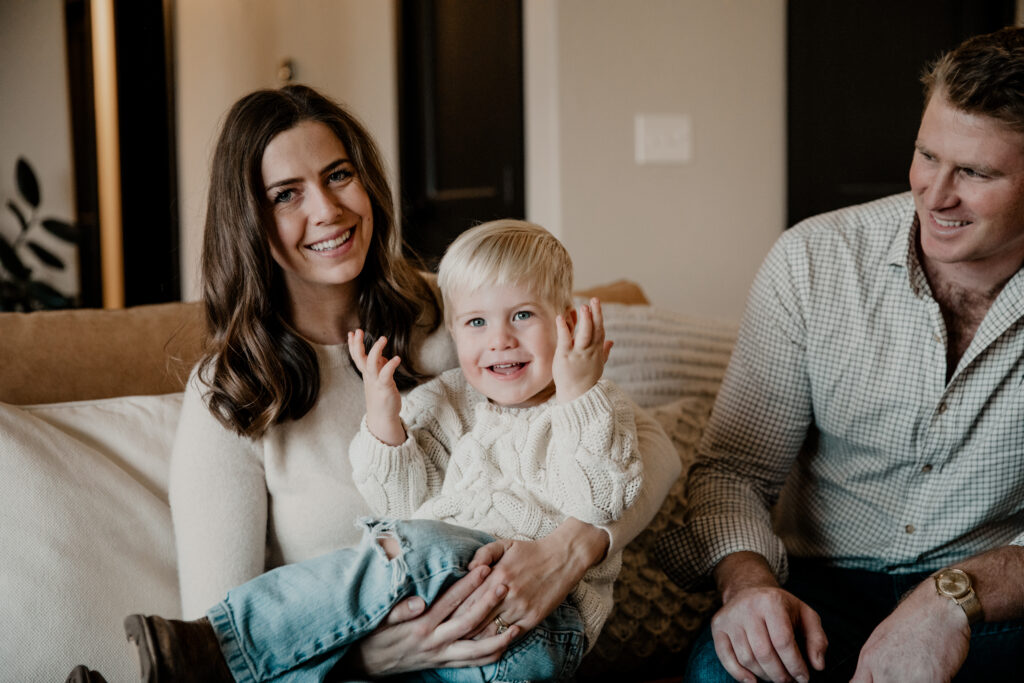 mom and baby in home photos 